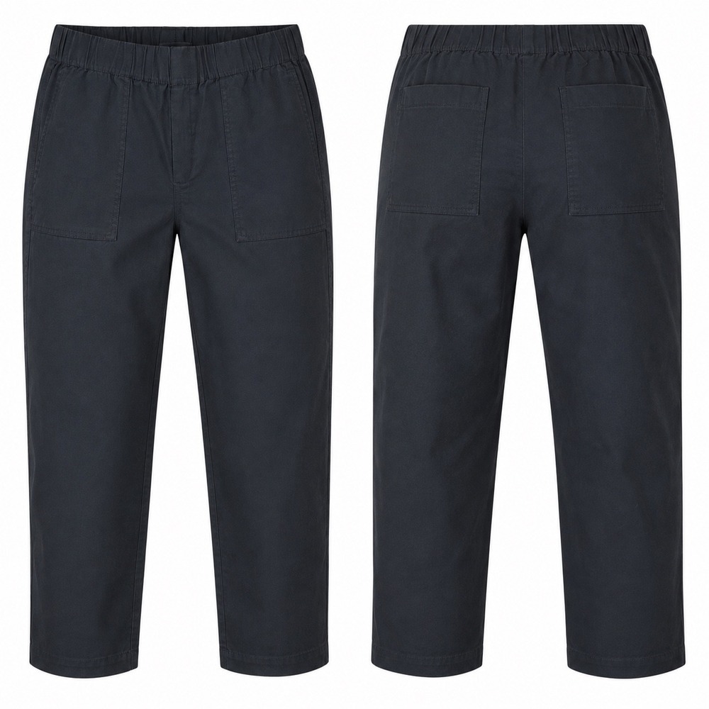 Banana Republic Womens Tapered Crop Pant L Linen Cotton Black Minimalist NWT